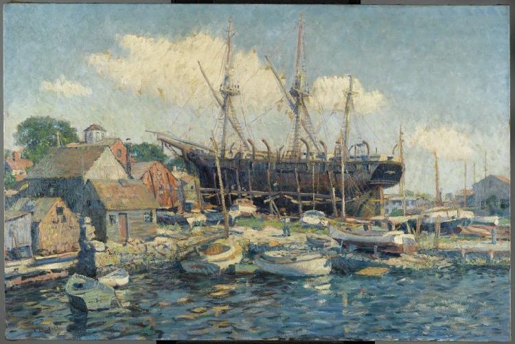 Clifford Warren Ashley A Whaleship on the Marine Railway at Fairhaven oil painting image